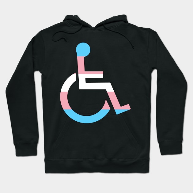 Disabled Transgender Pride Hoodie by NatLeBrunDesigns